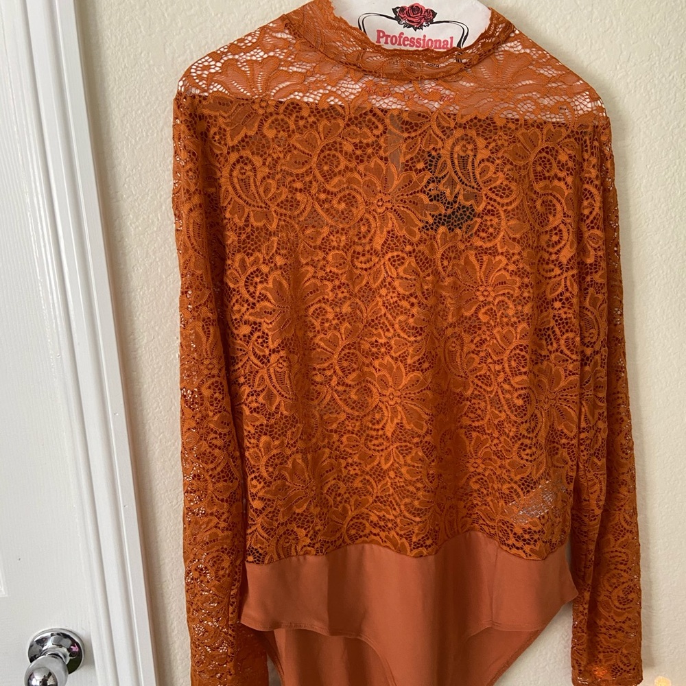 Forever 21 auburn lace bodysuit